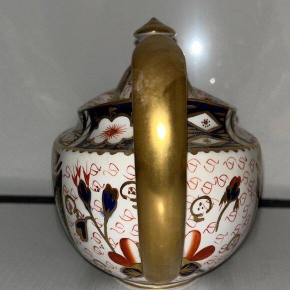 Royal Crown Derby Old Imari 2451 Teapot, Bone China, Hand Gilded, 22K Gold, Eng. - Picture 3 of 7